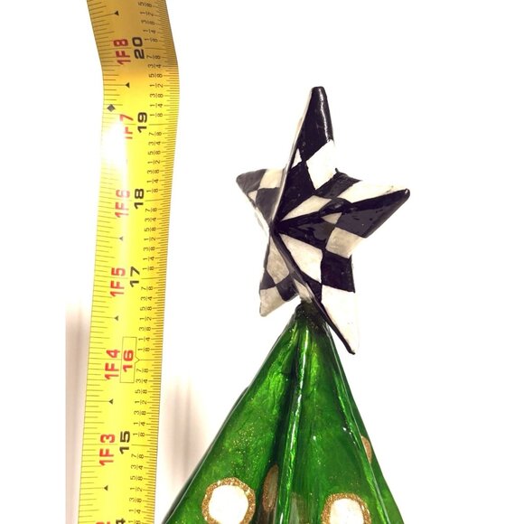 Mackenzie-Childs Jolly Dot Tree Capiz Shell Christmas Tree 19” Tall - Picture 10 of 12